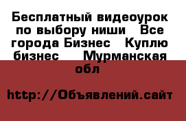 Бесплатный видеоурок по выбору ниши - Все города Бизнес » Куплю бизнес   . Мурманская обл.